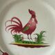 Assiette en faience st clement coq aux cerises 20 eme