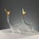Vintage glass carafes from Murano and gold metal, Italy, 1980s.