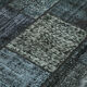 Hand-knotted oriental overdyed 171 cm x 240 cm black patchwork carpet