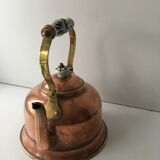 Copper and ceramic teapot