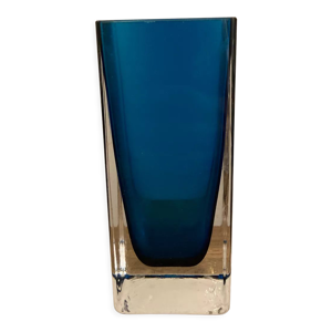 Vase cristal bleu