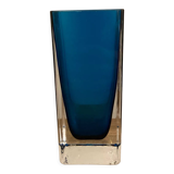 Blue crystal vase