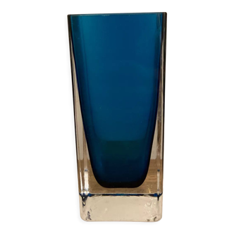 Vase cristal bleu
