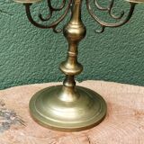 Paire de chandeliers en laiton, 4 feux