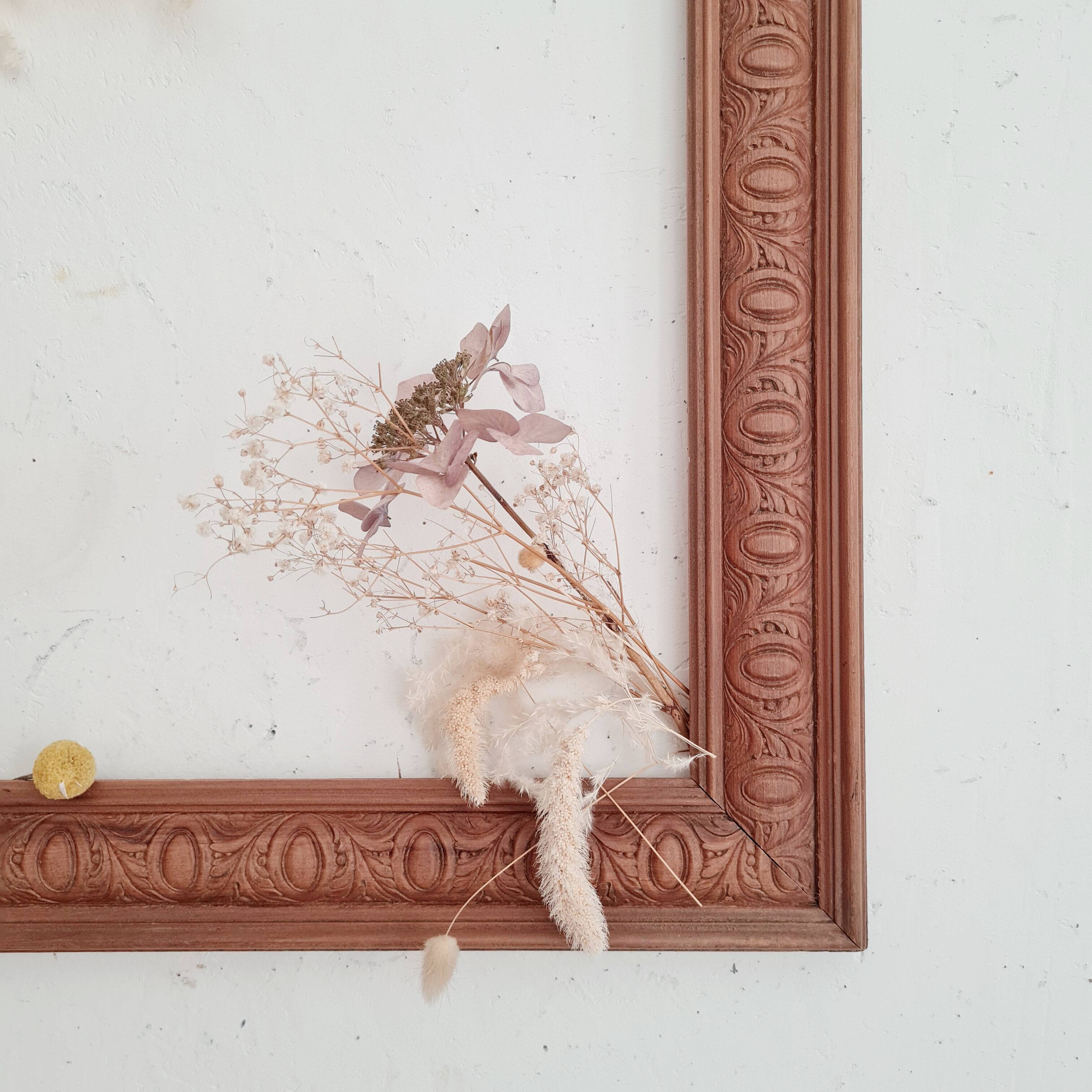Antique carved wooden frame 64 x 54