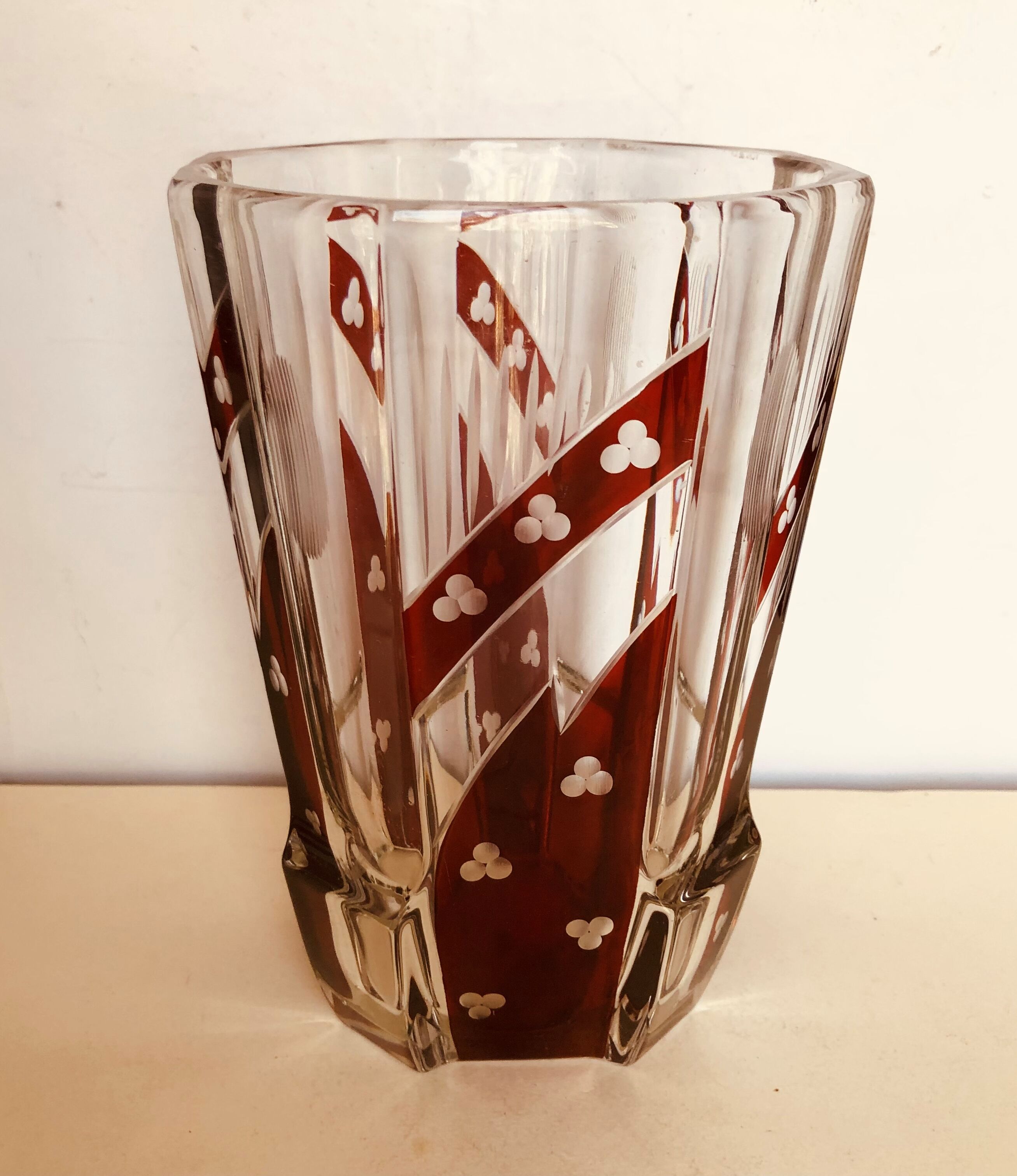 Bohemian glass vase