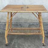 Vintage rattan side table