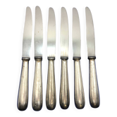 Lot de 6 petits couteaux de la Marine en métal argenté Christofle