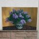 Paul blin (20th century) large oil on isorel – bouquet of lilacs 101 × 68