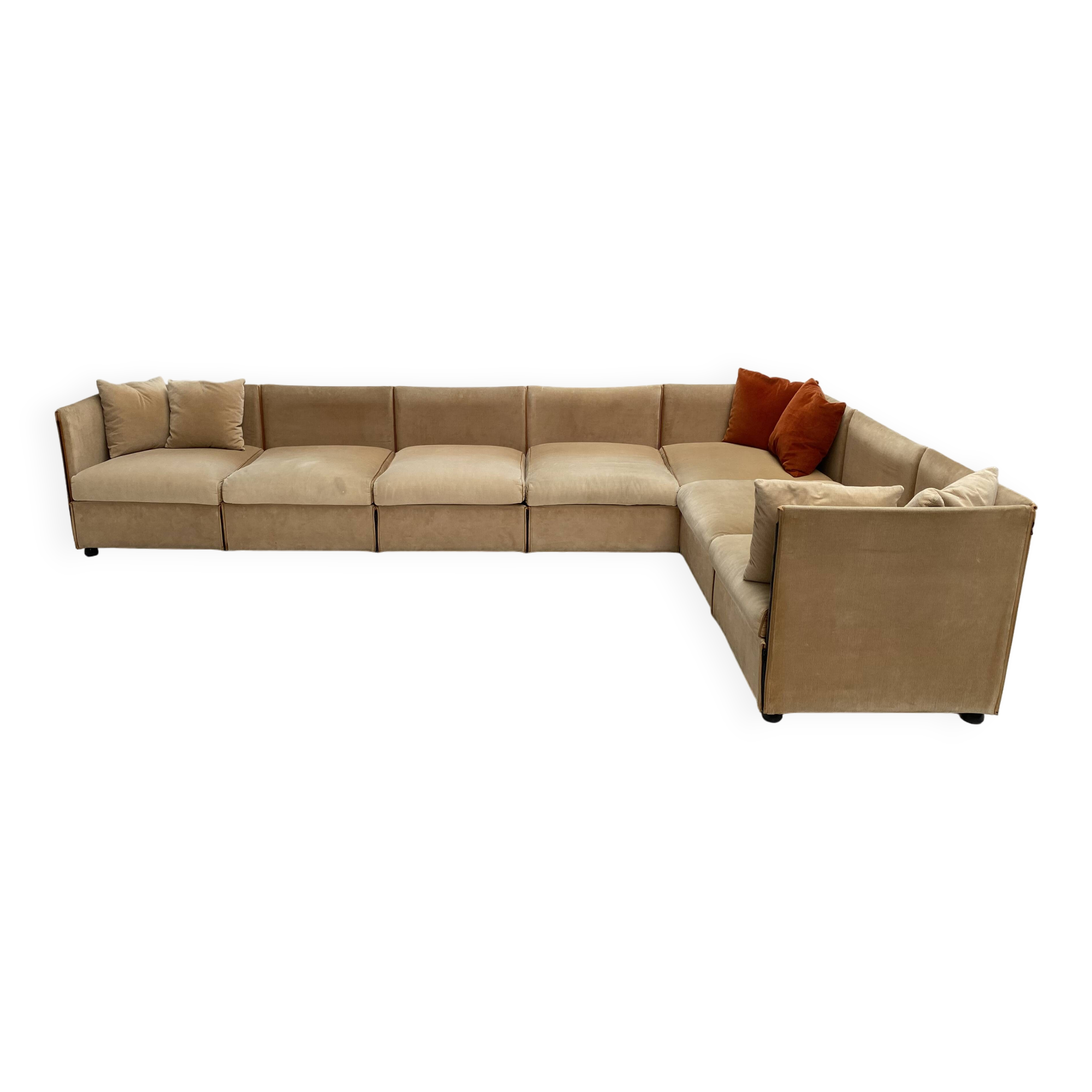 Large "Landeau" Modular Sofa by Mario Bellini for Cassina, 1970's