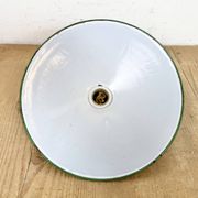 Lampe industrielle en émail vert, années 1930