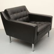 1960s leather chair black