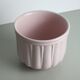 Cache-pot en céramique émaillée rose