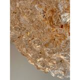 Italian Glass Chandelier Sputnik in Gold and Clear and Gold Fl