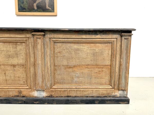 Grand Comptoir de Commerce Ancien en Pin