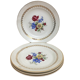 Set of 4 flat plates vintage porcelain signed sarreguemines