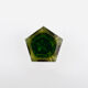 Vase Cesare Toso - Murano - Sommerso - Pentagonal vert et ambre