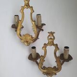 Paire d'appliques murales bougeoir anciennes