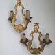 Pair of antique candlestick wall sconces