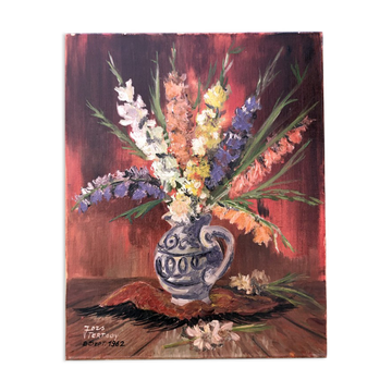 old painting "The gladioli"