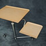 Archimede rolling table by Altek – industrial design, wood & metal