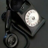 Téléphone u43 rétro en bakélite noir