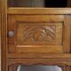 ART DECO OAK AND MARBLE BEDSIDE TABLE