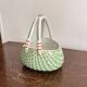 Vintage Mid 20th Century Limoges ULM Porcelain Basket with Handle