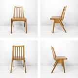 Set of 4 Danish Design Mid Century Wooden Stacking Chairs Streben Vintage Skandi Wooden Chair