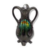 Amphora vase in metallic stoneware