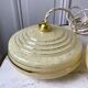 Suspension in glass of Clichy yellow and golden edging years 40-50