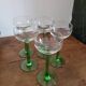Set of 5 stemmed white wine glasses from Alsace