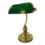 Notary and banker's lamp in green opaline