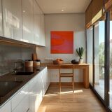 Soft Pink-Orange Art on 50x50cm frame by Bodasca