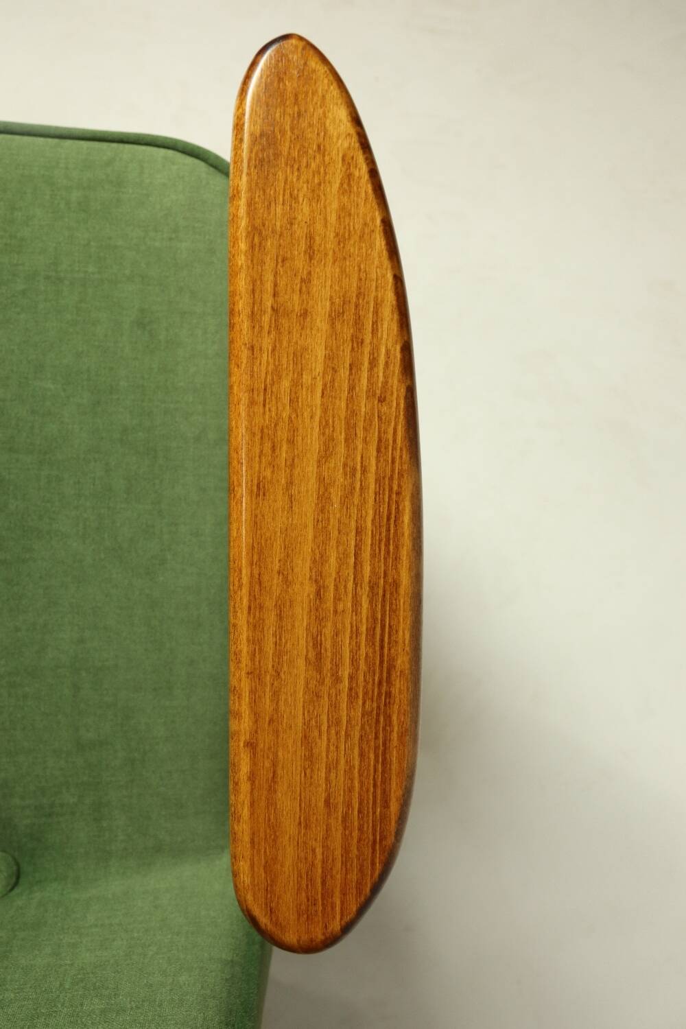 Fauteuil rétro styl scandinave bouteille verte 1962 design milieu de siècle chaise en bois fauteuil de salon patio Boho