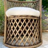 Fauteuil trône en bois - vers 1960.