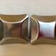Pair of silver metal trays from Denmark.