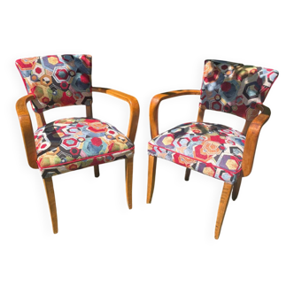 Paire de fauteuil bridge époque Art deco retapissés