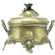 Rococo sugar bowl, silver-plated brass, Poland, early 20th century