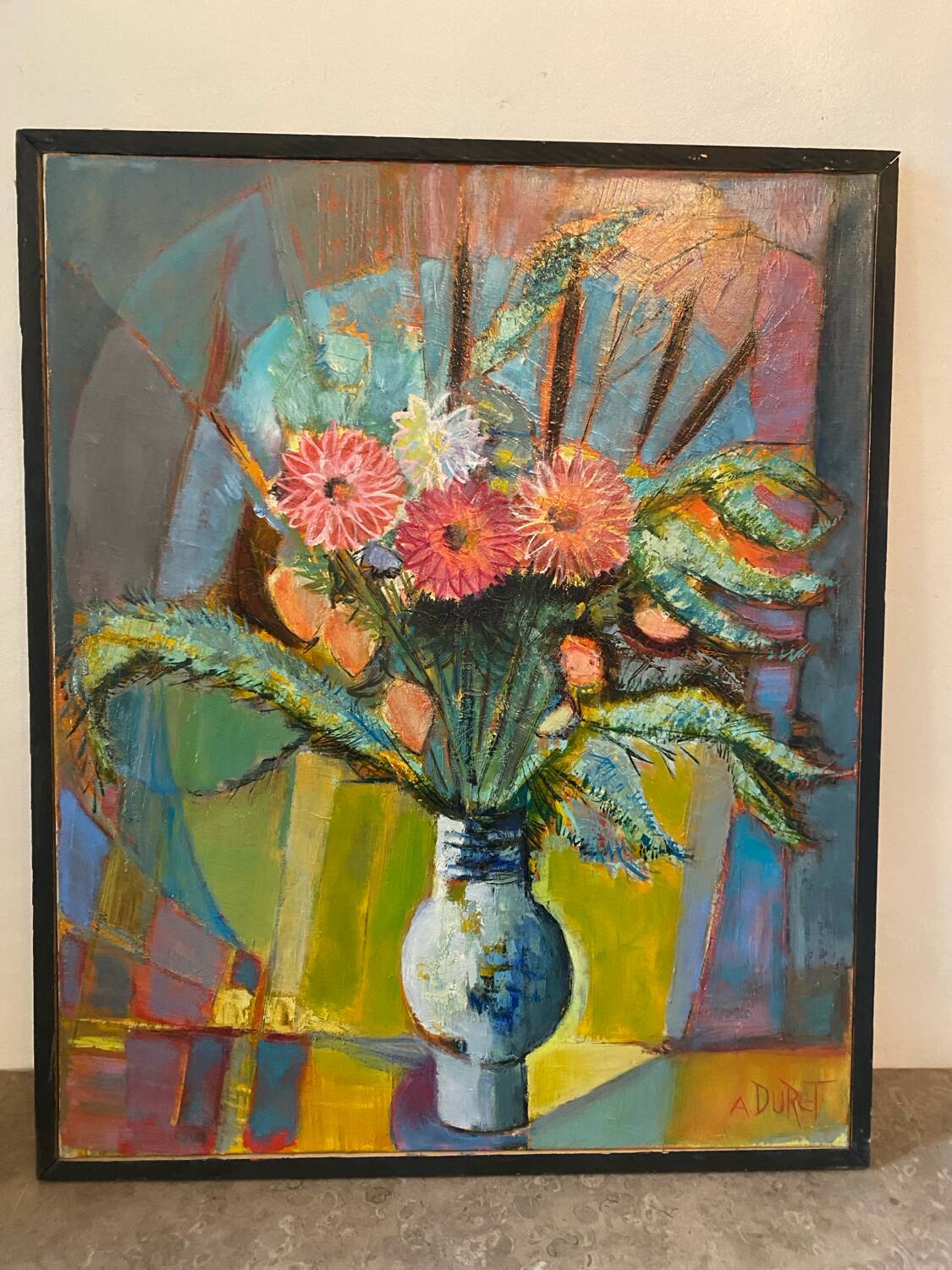 Flowers signed Duret