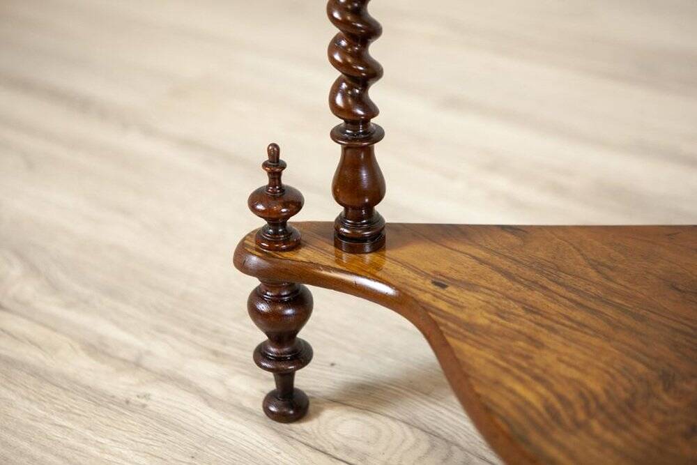 Late 19th Century Inlaid Corner Shelf, 1890s