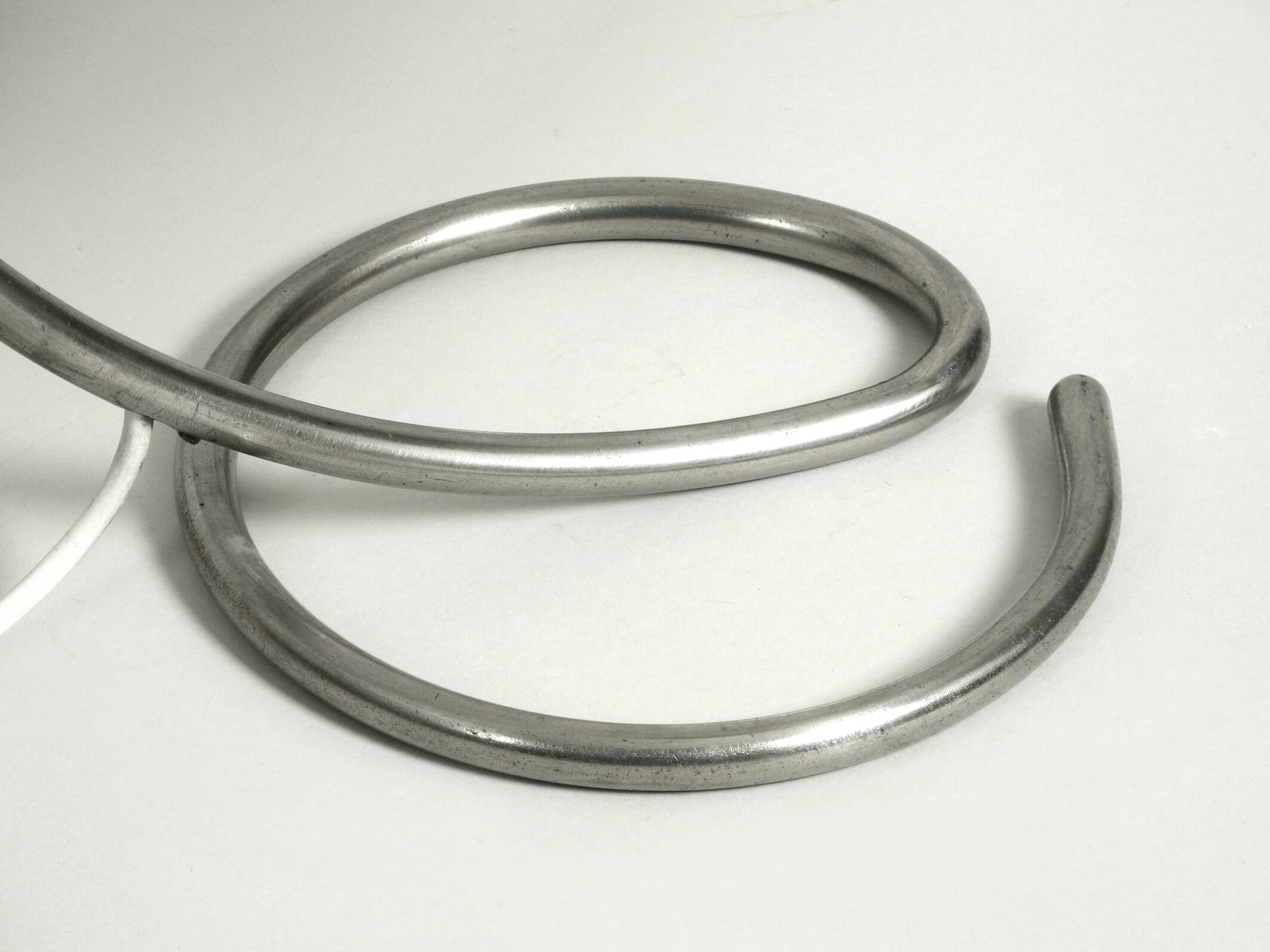 Large Mid Century metal table lamp with plastic shade by Schanzenbach Germa