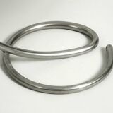 Large Mid Century metal table lamp with plastic shade by Schanzenbach Germa