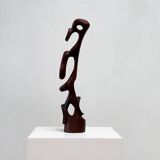 Sculpture abstraite en bois des années 1960