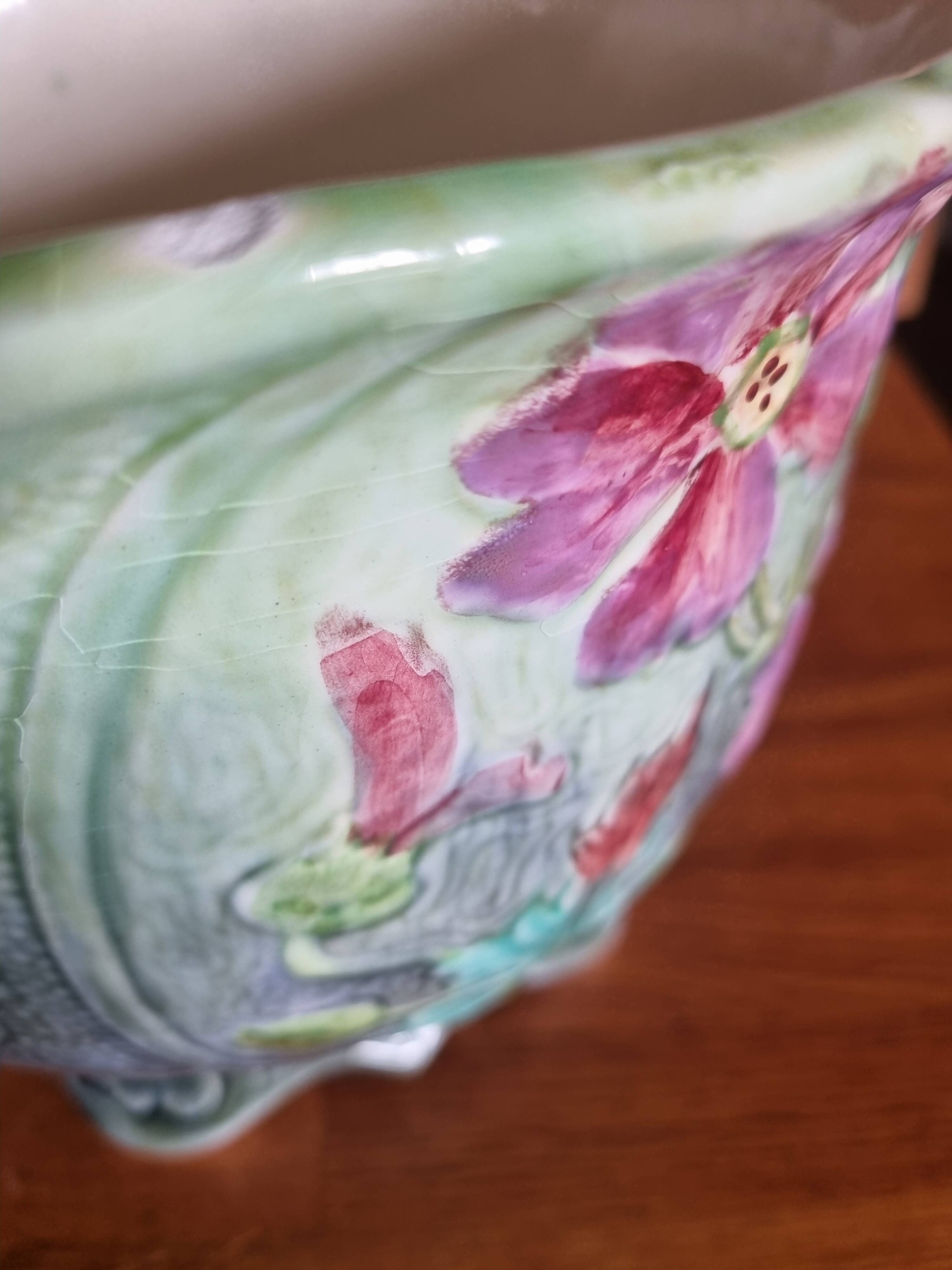 Antique planter Barbotine Longchamp Terre de Fer