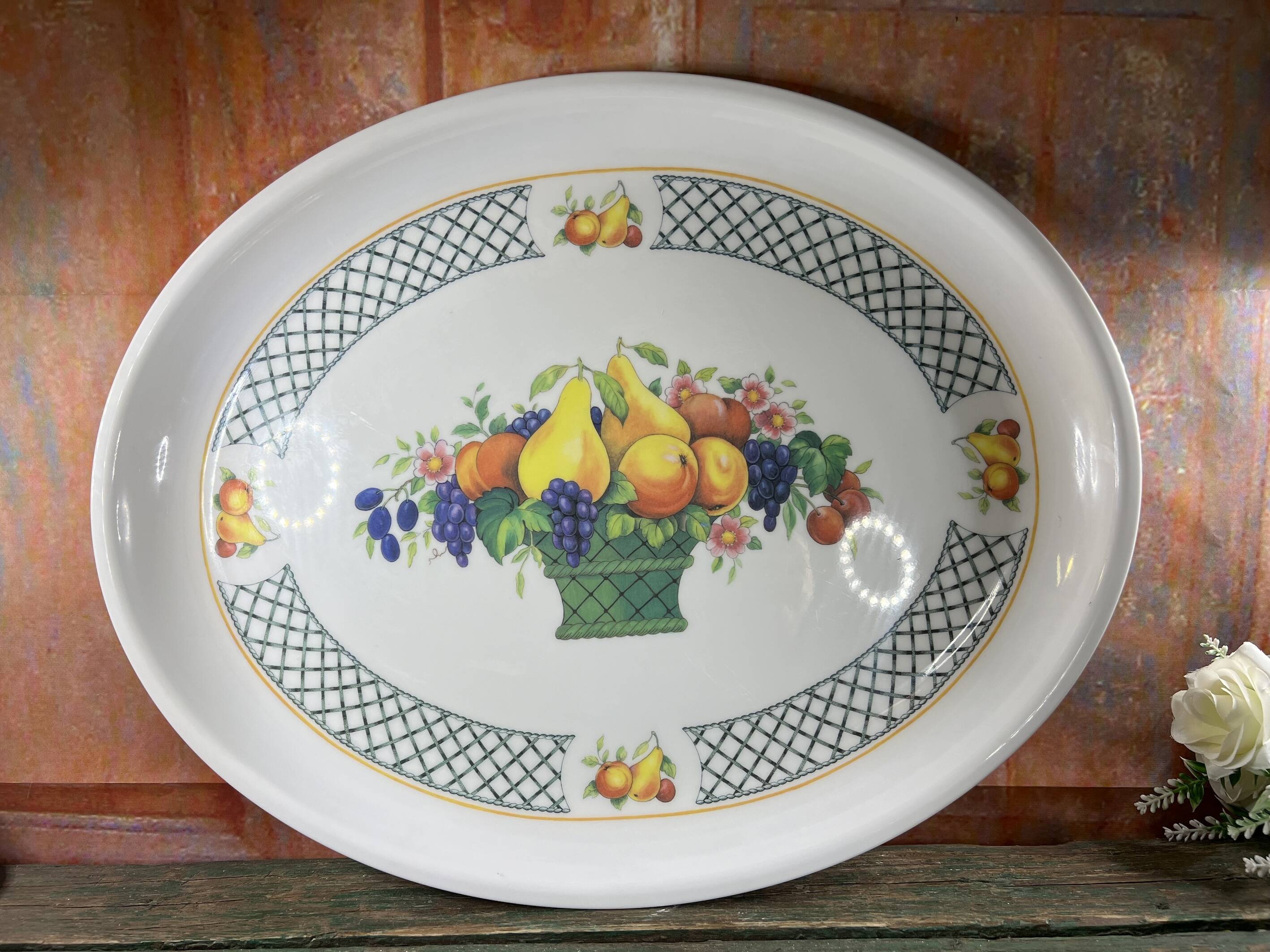 Large oval tray Villeroy Boch Basket Garden
