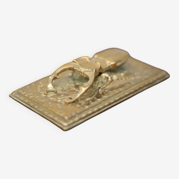 Scarab brass mail clip