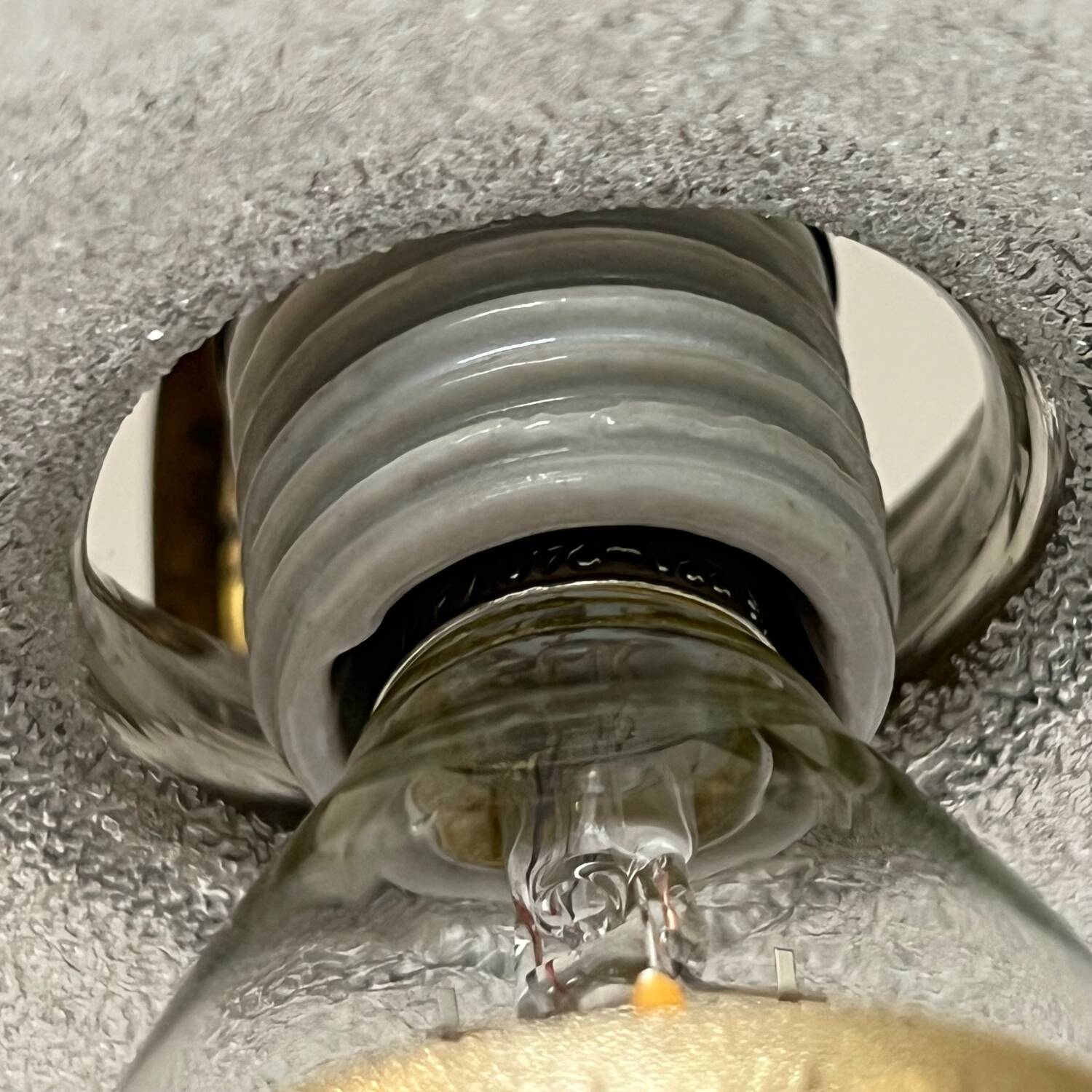 Glass and gilded pendant light with pleated edges