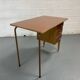 Bureau vintage en formica bois et métal