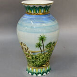Oriental earthenware vase